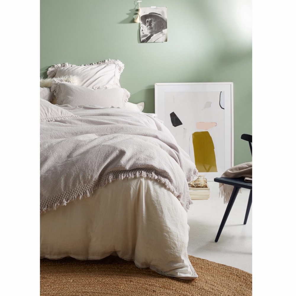 Anthropologie Matelasse Liora Queen Duvet Cover